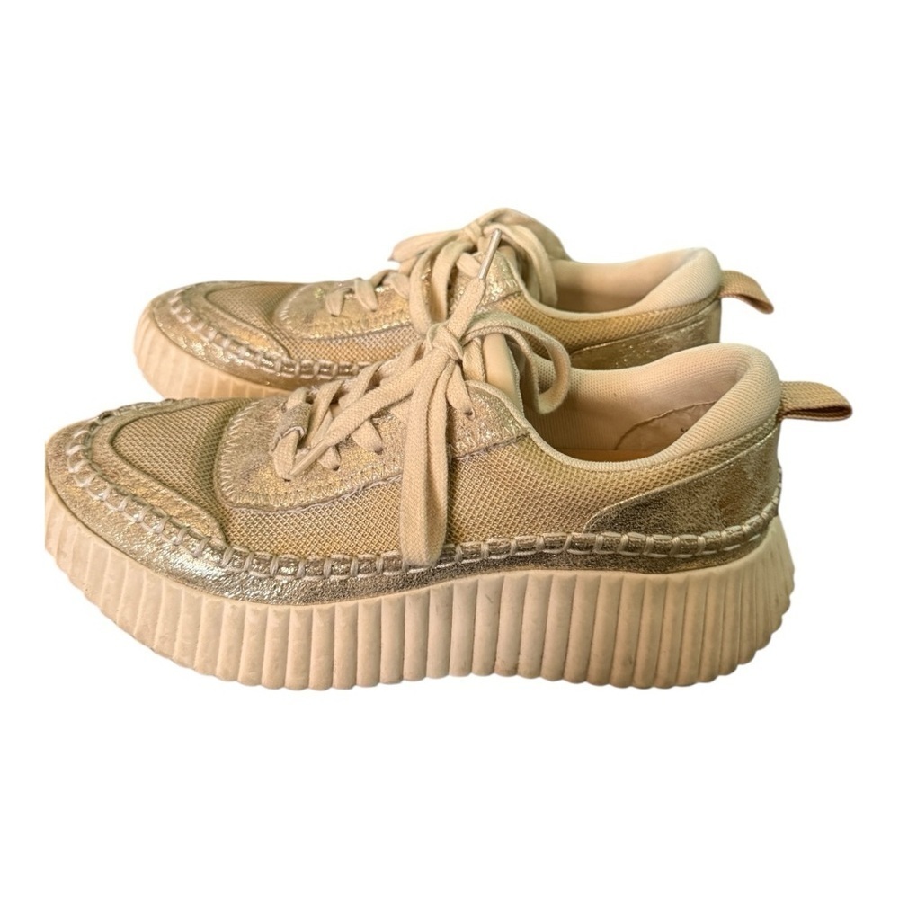 Dolce Vita Women's Gold Knit Sneakers size 6.5 - Picture 8 of 13